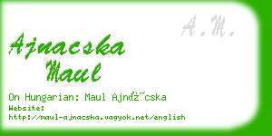 ajnacska maul business card